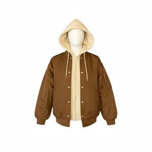 Emory Park Tan and Cream Bomber Jacket